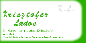 krisztofer lados business card